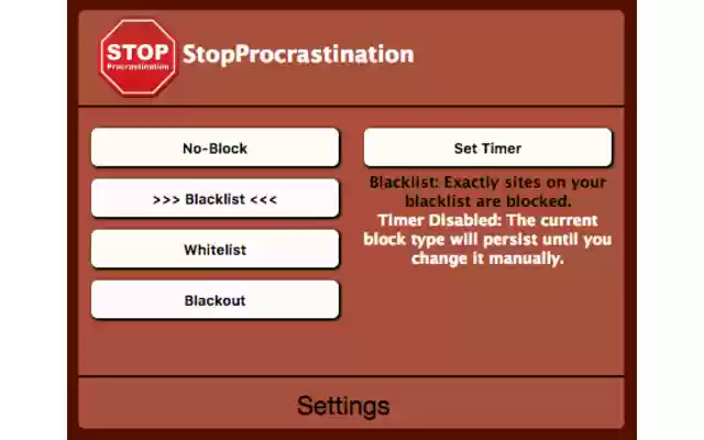 StopProcrastination from Chrome web store to be run with OffiDocs Chromium online StopProcrastination from Chrome web store to be run with OffiDocs Chromium online