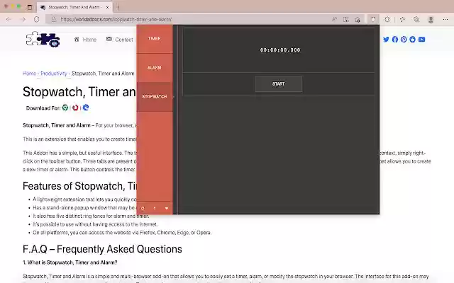 Stopwatch, Timer and Alarm from Chrome web store to be run with OffiDocs Chromium online Stopwatch, Timer and Alarm from Chrome web store to be run with OffiDocs Chromium online
