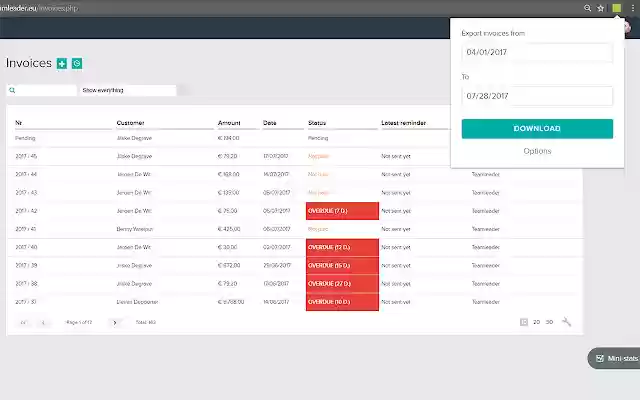 Teamleader Datev Export from Chrome web store to be run with OffiDocs Chromium online Teamleader Datev Export from Chrome web store to be run with OffiDocs Chromium online