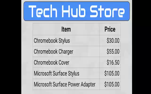 Tech Hub Store from Chrome web store to be run with OffiDocs Chromium online Tech Hub Store from Chrome web store to be run with OffiDocs Chromium online