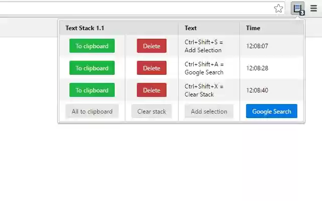 Text Stack from Chrome web store to be run with OffiDocs Chromium online Text Stack from Chrome web store to be run with OffiDocs Chromium online