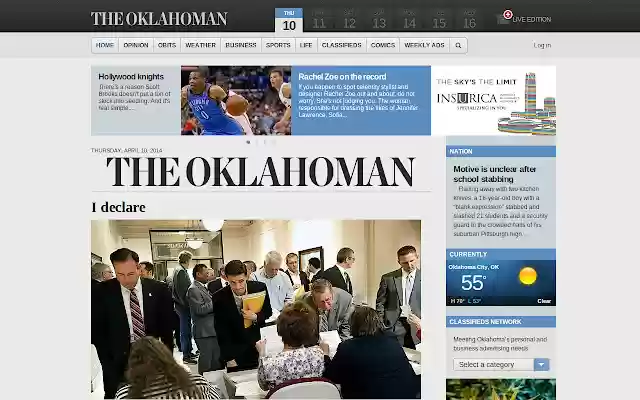 The Oklahoman from Chrome web store to be run with OffiDocs Chromium online The Oklahoman from Chrome web store to be run with OffiDocs Chromium online