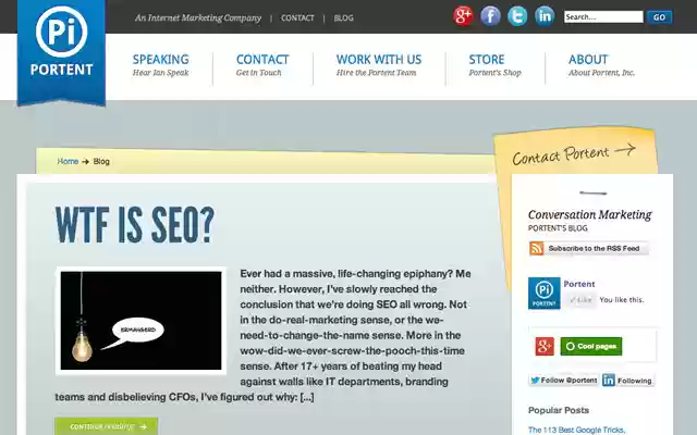 The Portent Blog from Chrome web store to be run with OffiDocs Chromium online The Portent Blog from Chrome web store to be run with OffiDocs Chromium online
