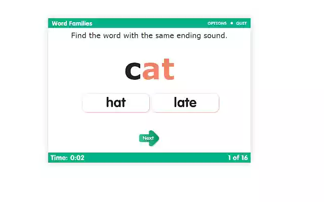 Timed Test: Word Families from Chrome web store to be run with OffiDocs Chromium online Timed Test: Word Families from Chrome web store to be run with OffiDocs Chromium online