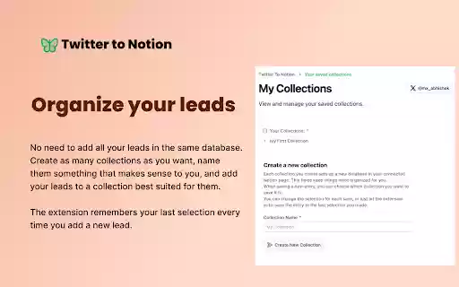 Twitter To Notion CRM from Chrome web store to be run with OffiDocs Chromium online Twitter To Notion CRM from Chrome web store to be run with OffiDocs Chromium online