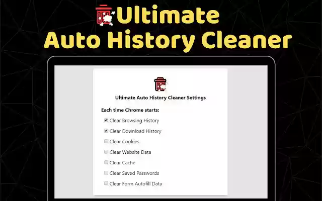 Ultimate Auto History Cleaner from Chrome web store to be run with OffiDocs Chromium online Ultimate Auto History Cleaner from Chrome web store to be run with OffiDocs Chromium online