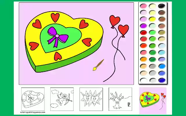 Valentine coloring game from Chrome web store to be run with OffiDocs Chromium online Valentine coloring game from Chrome web store to be run with OffiDocs Chromium online