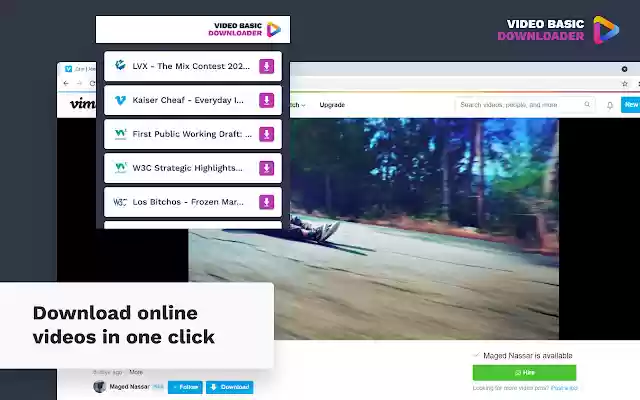 Video Downloader Basic from Chrome web store to be run with OffiDocs Chromium online Video Downloader Basic from Chrome web store to be run with OffiDocs Chromium online