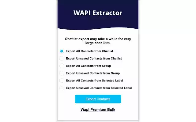 WAPI Extractor from Chrome web store to be run with OffiDocs Chromium online WAPI Extractor from Chrome web store to be run with OffiDocs Chromium online