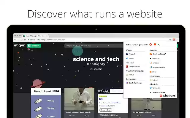 WhatRuns from Chrome web store to be run with OffiDocs Chromium online WhatRuns from Chrome web store to be run with OffiDocs Chromium online