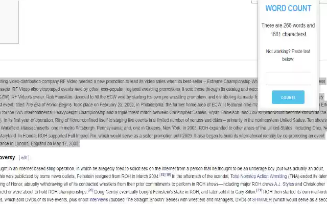 Word Count from Chrome web store to be run with OffiDocs Chromium online Word Count from Chrome web store to be run with OffiDocs Chromium online