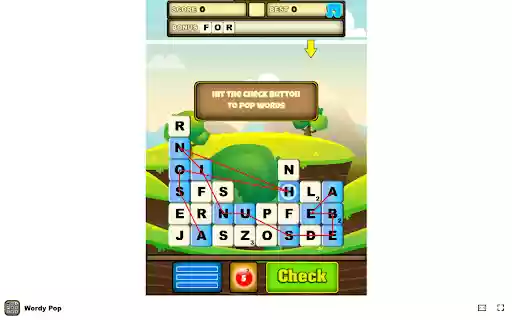 Wordy Pop Form words quickly before the board fills up! from Chrome web store to be run with OffiDocs Chromium online Wordy Pop Form words quickly before the board fills up! from Chrome web store to be run with OffiDocs Chromium online