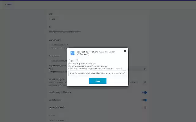 Zendesk caller phone number catcher from Chrome web store to be run with OffiDocs Chromium online Zendesk caller phone number catcher from Chrome web store to be run with OffiDocs Chromium online
